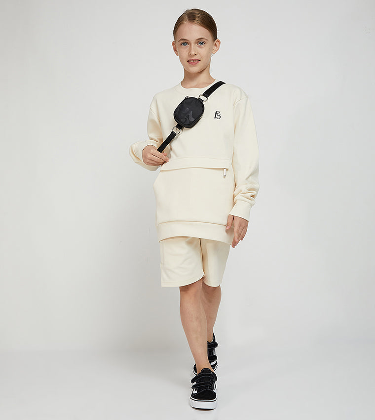 F5 POUCH-POCKET SWEATSHIRT - GIRLS