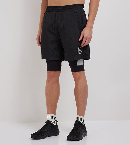 2-in-1 NYLON SHORTS_BLACK
