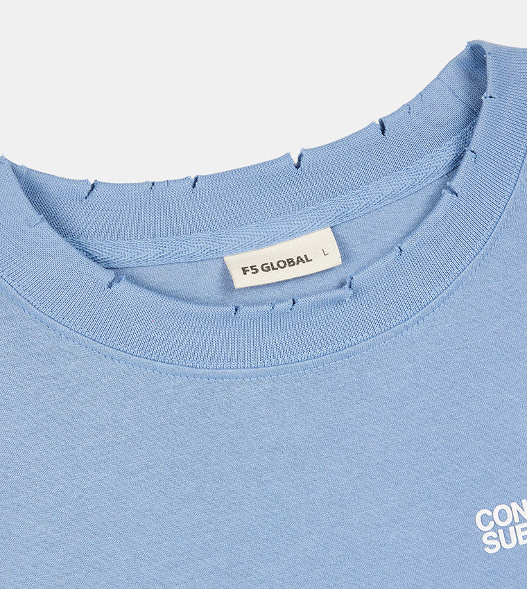 MEN'S OVERSIZE SHORT SLEEVE T-SHIRT - BLUE