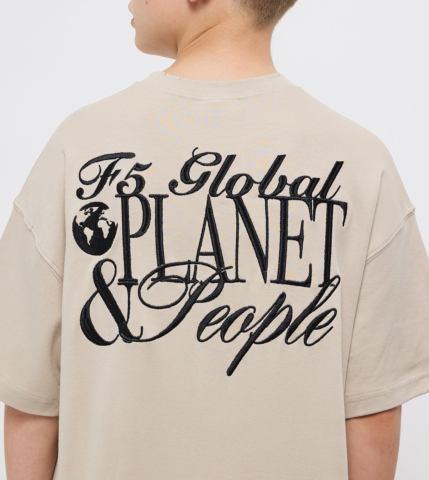 Boy's Global Planet & People Oversized T-Shirt