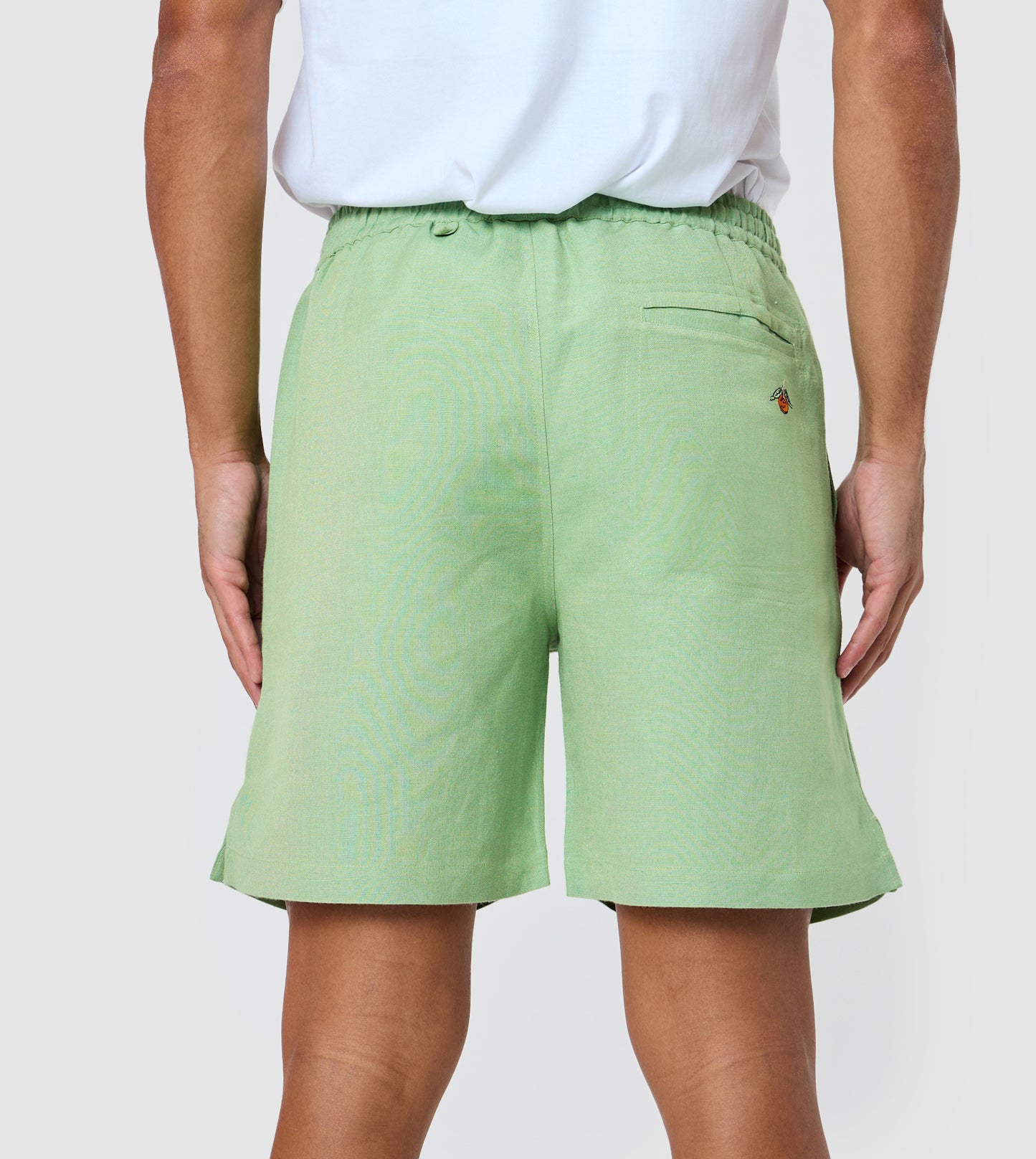Men's Linen Embroidered Shorts