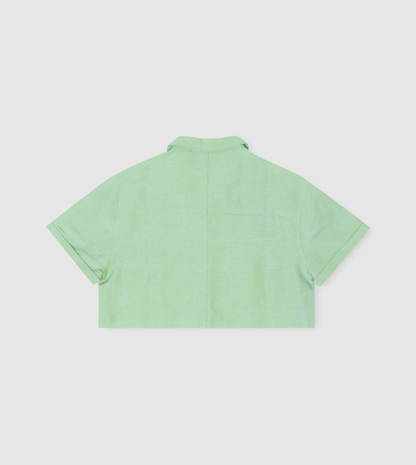 Women's Linen Embroidered Cropped Shirt