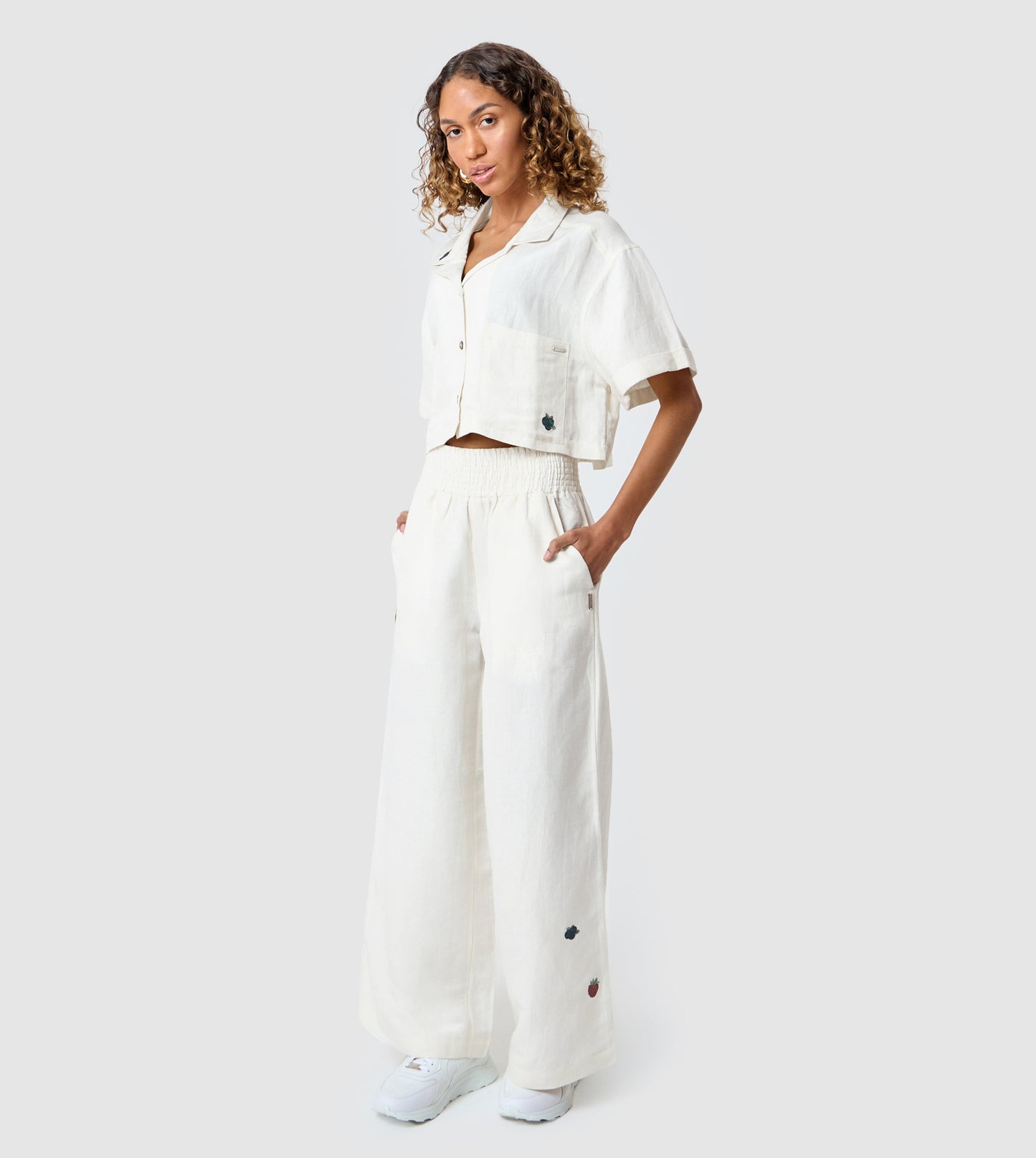 Women's Linen Wide-Leg Pants