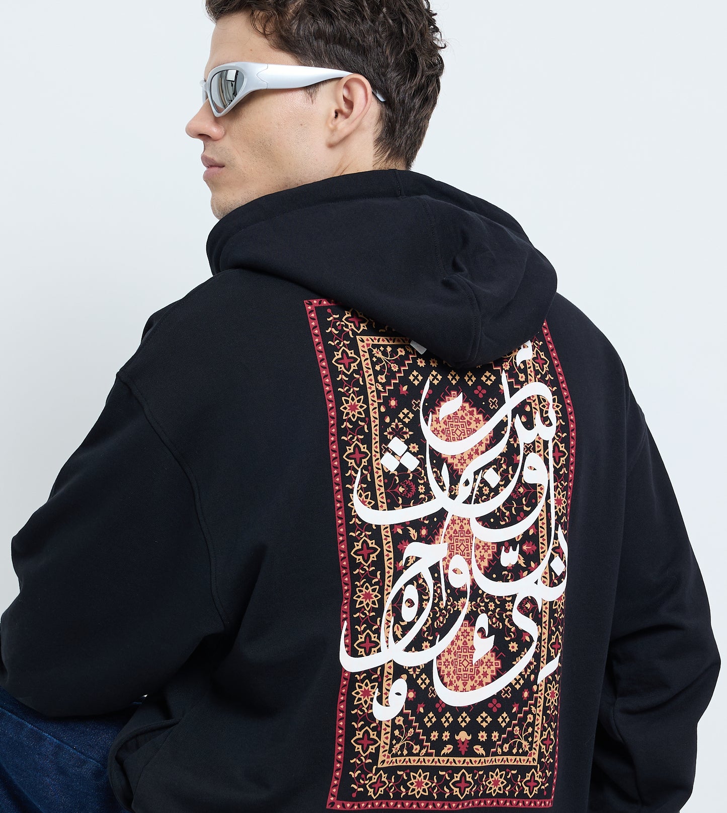 Men Oversized Printed Hoodie