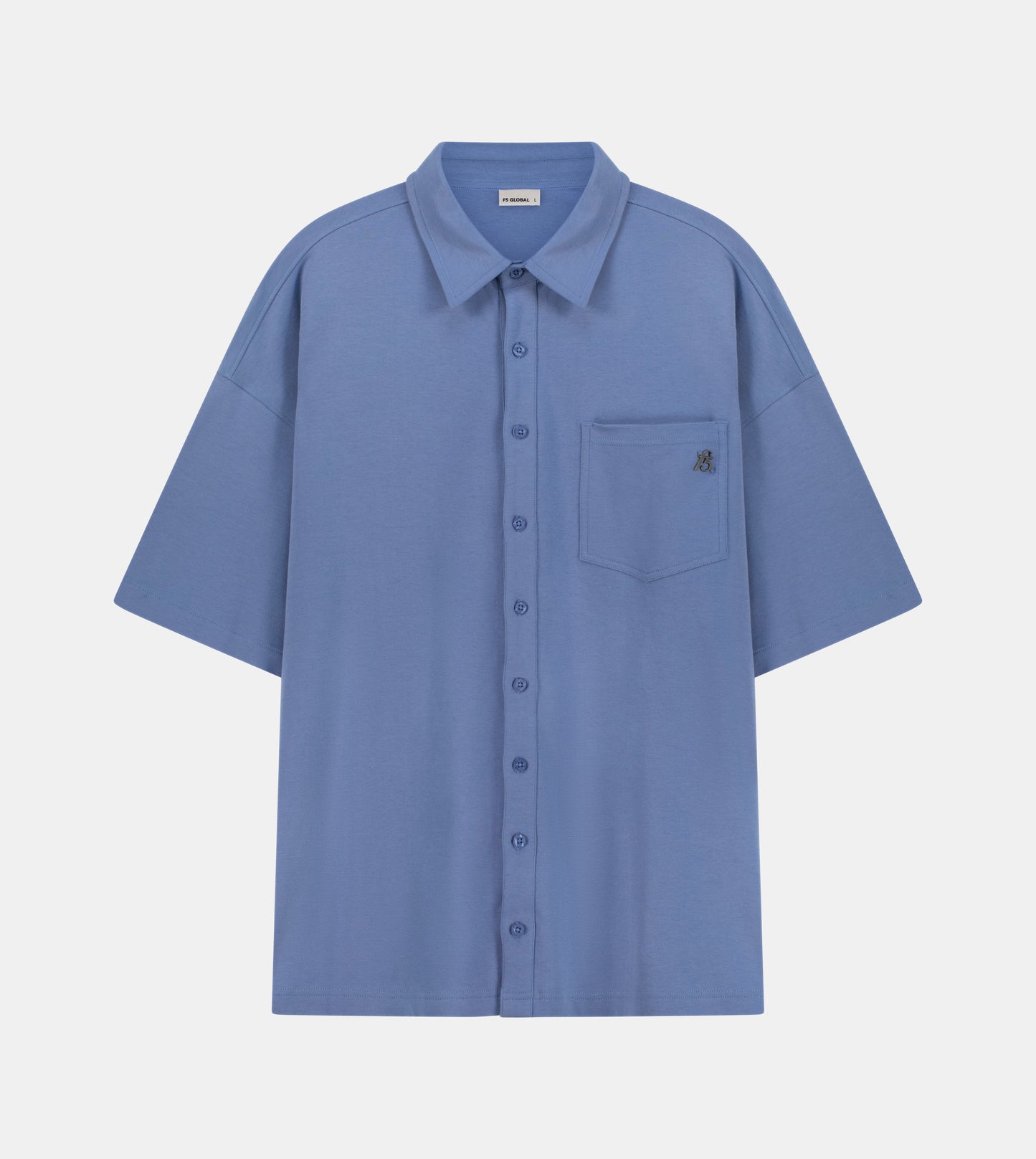 Men Oversized Shirt With Metal Tag