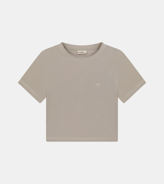 Women Ribbed Cropped T-Shirt