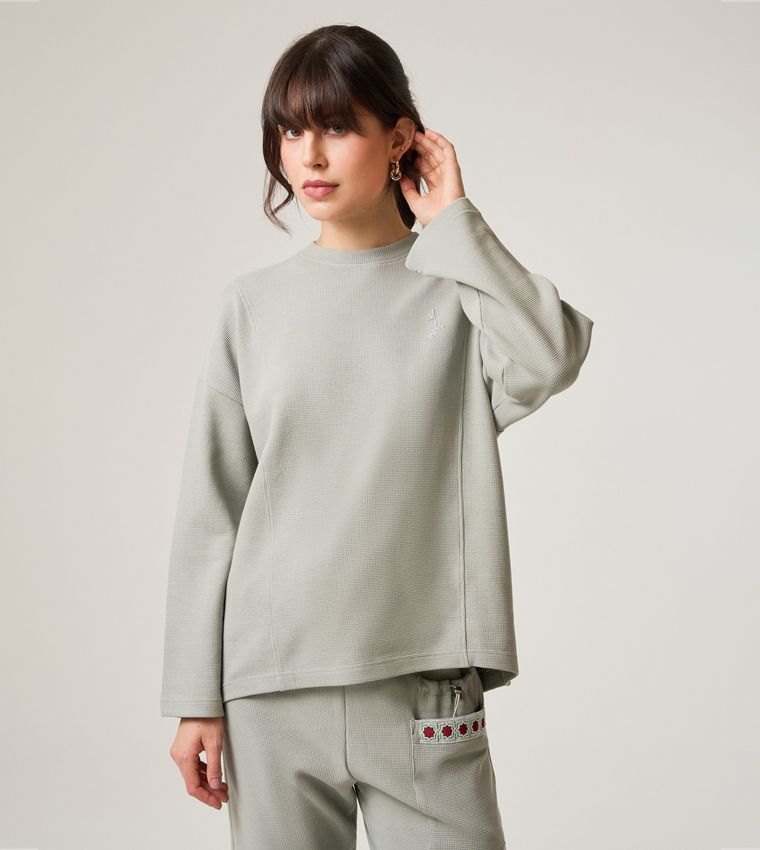 F5 LONG SLEEVED WAFFLE TOP