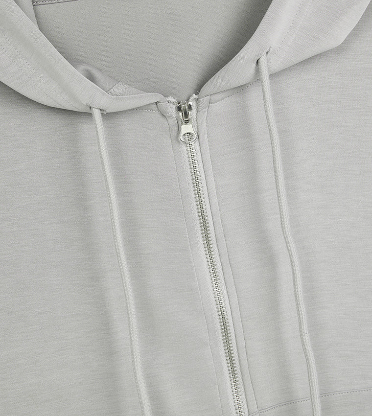 WOMEN'S ZIP-THRU HOODIE - GREY