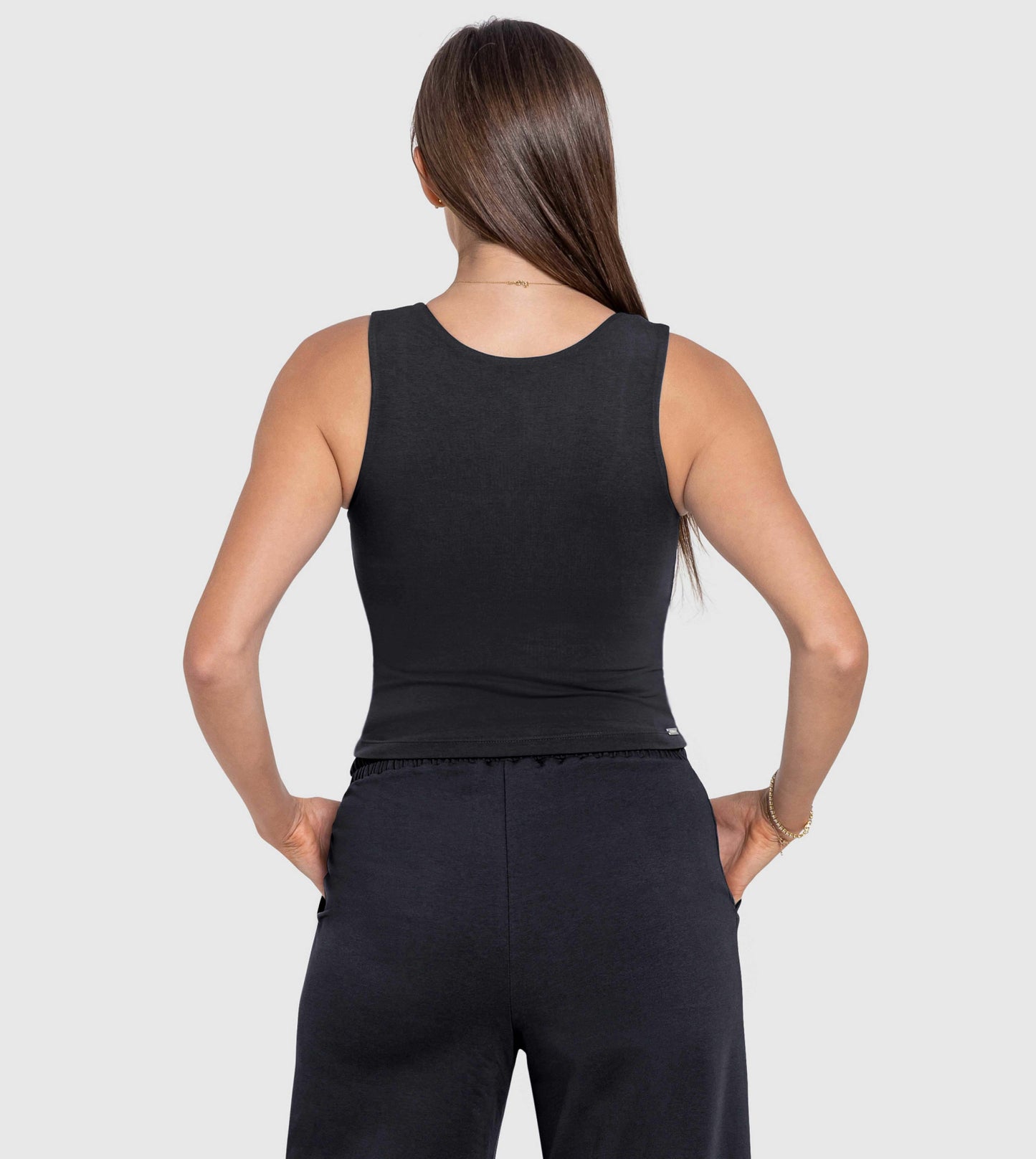women's essential square neck tank