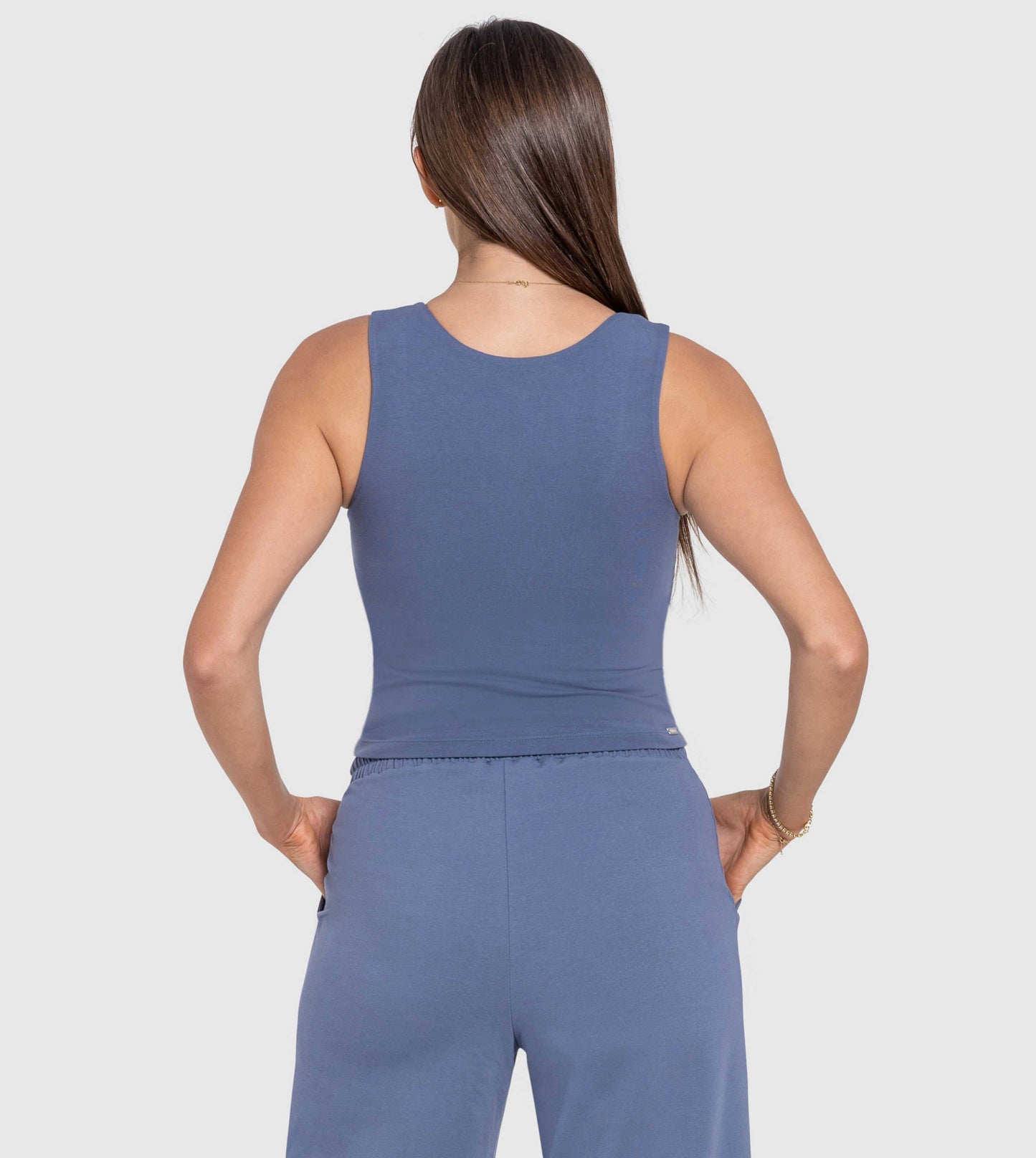 women's essential square neck tank