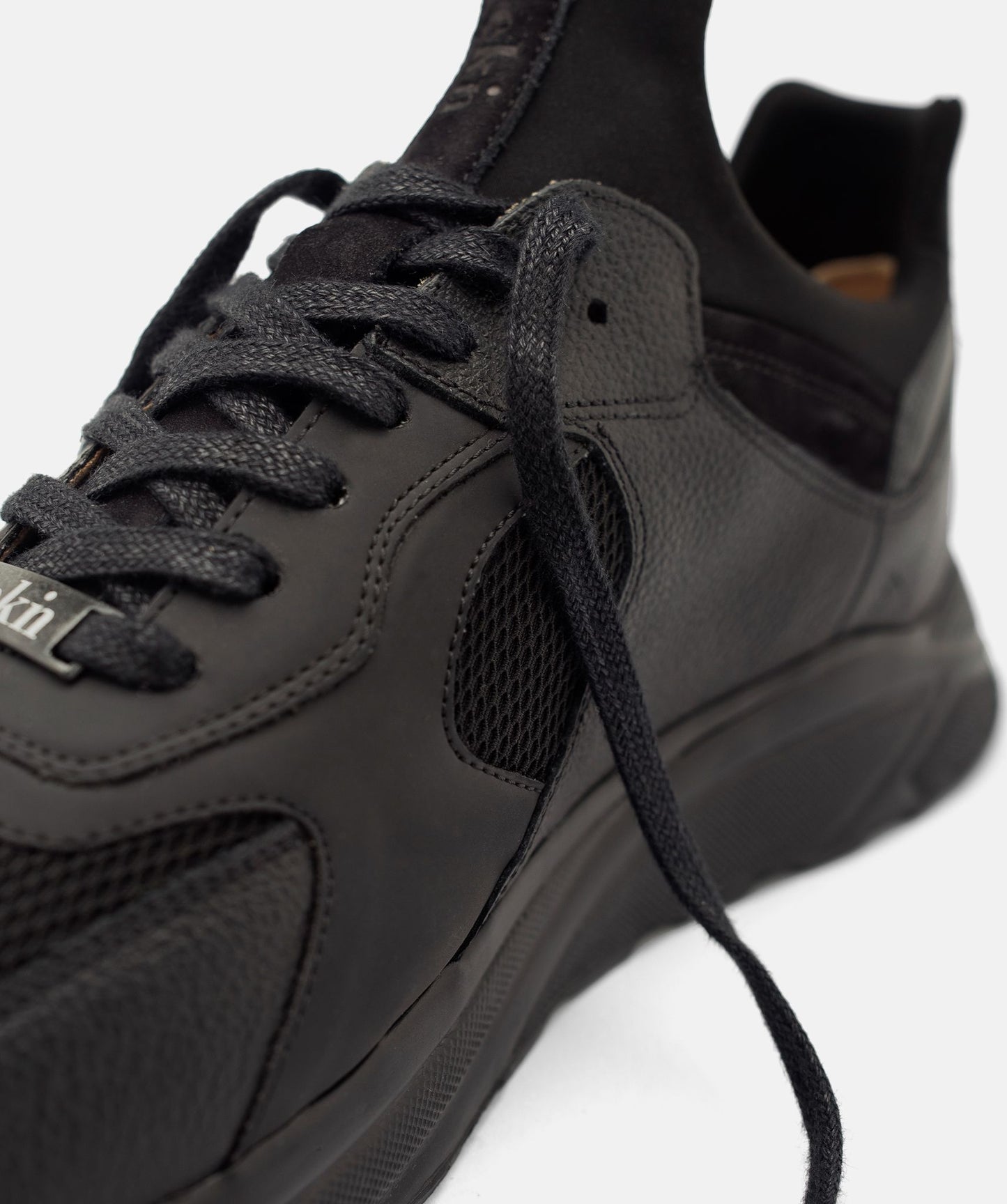 F5 x EKN Vegan Leather Sneakers - Black