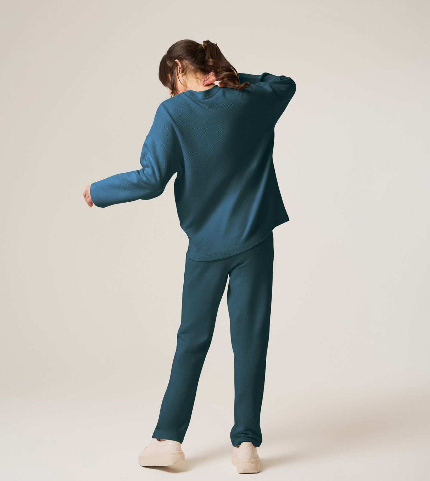 Women's F5 Long Sleeve Waffle Top Sweatshirt