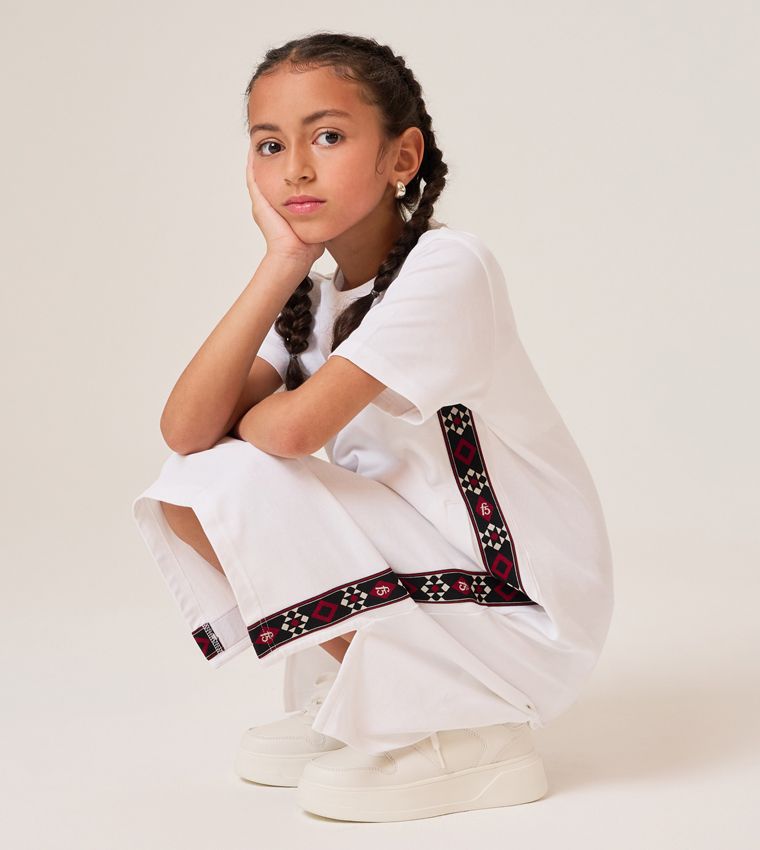 F5 TAPE T-SHIRT DRESS - GIRLS