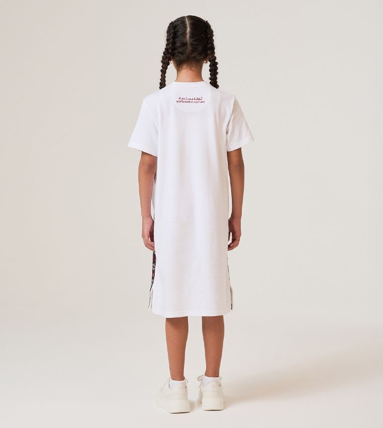 F5 TAPE T-SHIRT DRESS - GIRLS