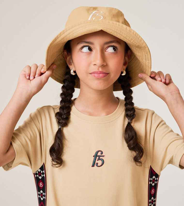 F5 TAPE T-SHIRT DRESS - GIRLS