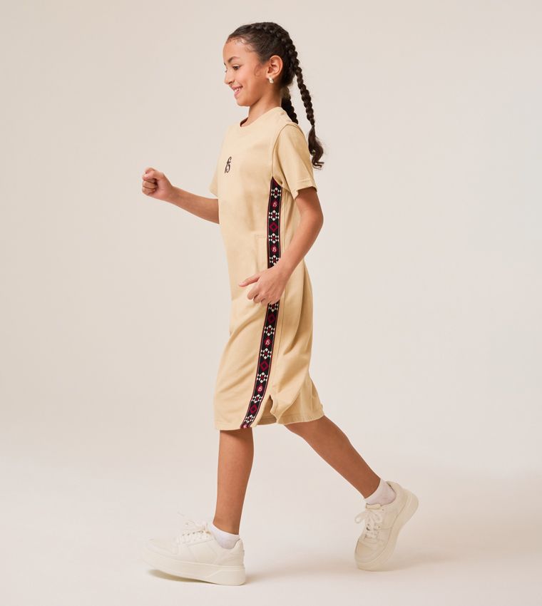F5 TAPE T-SHIRT DRESS - GIRLS