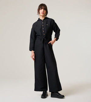 WIDE LEG HOODED JUMPSUIT_BLACK