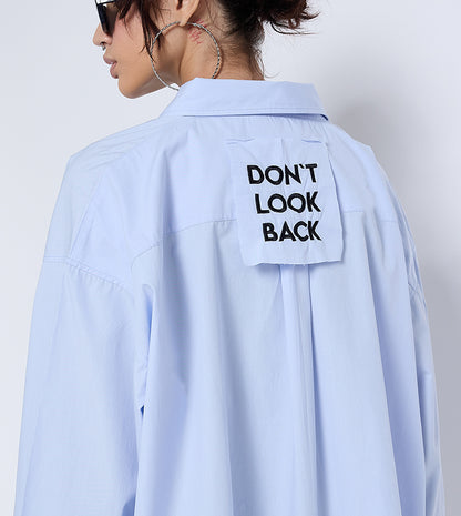 Women's Don't Look Back Poplin Shirt - Blue