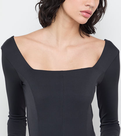 Women's F5 Active Square Neck Long Crop Top