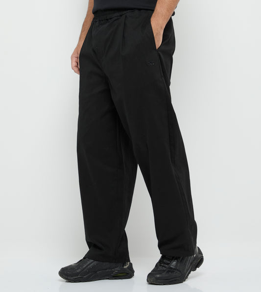 Straight Fit Tencel Pants - Black