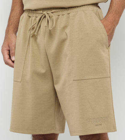 Men's Introvert Knit Shorts - Khaki