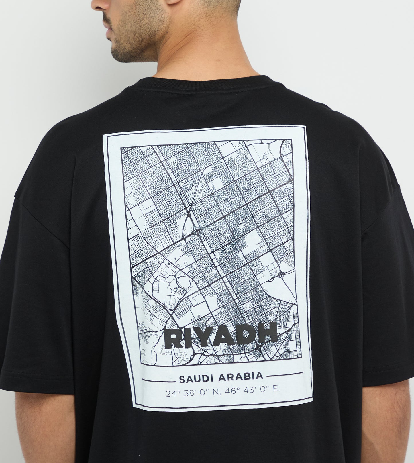 Men's F5 Oversized Riyadh Arabic Printed T-Shirt