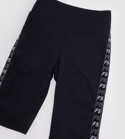 SIDE TAPE CYCLING SHORTS_BLACK
