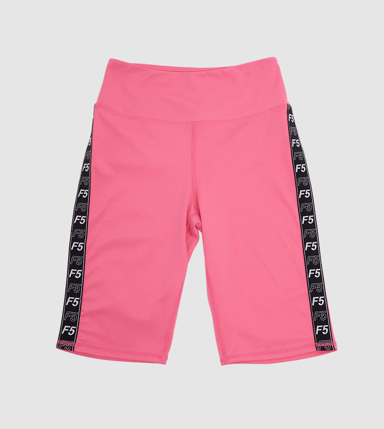 SIDE TAPE CYCLING SHORTS_BLACK