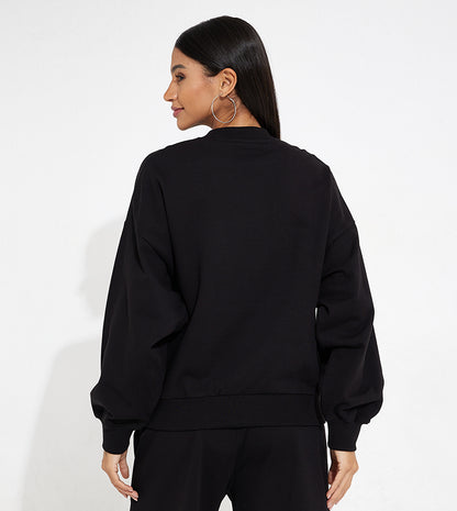 CROPPED SWEATSHIRT_BLACK