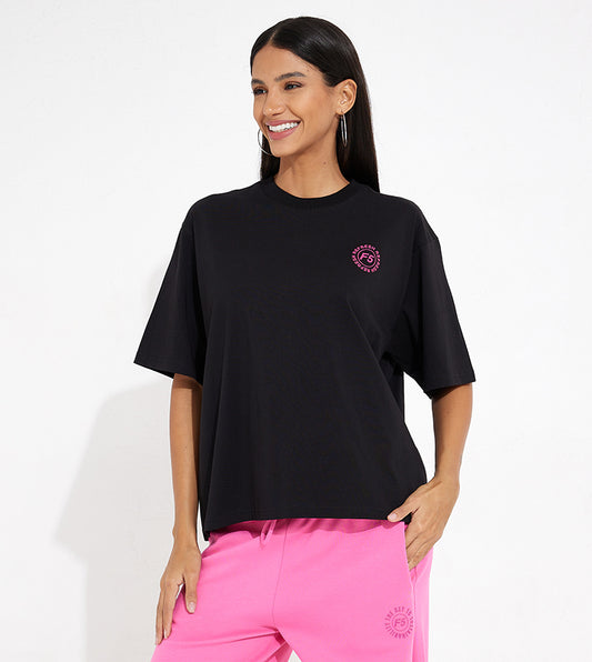 FLOWER BACK T-SHIRT_BLACK