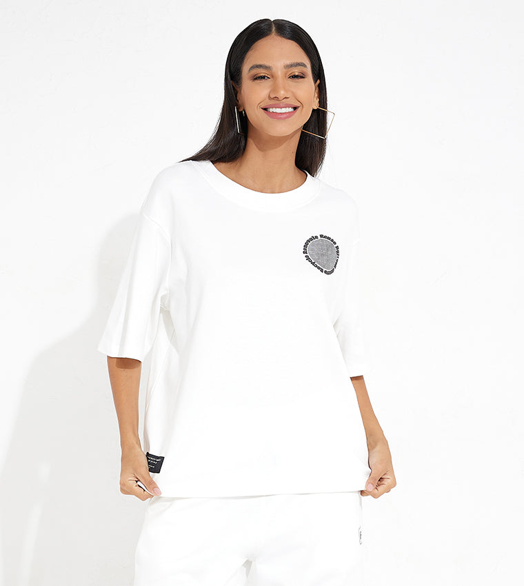 RECIRCLE GRAPHIC T-SHIRT_WHITE