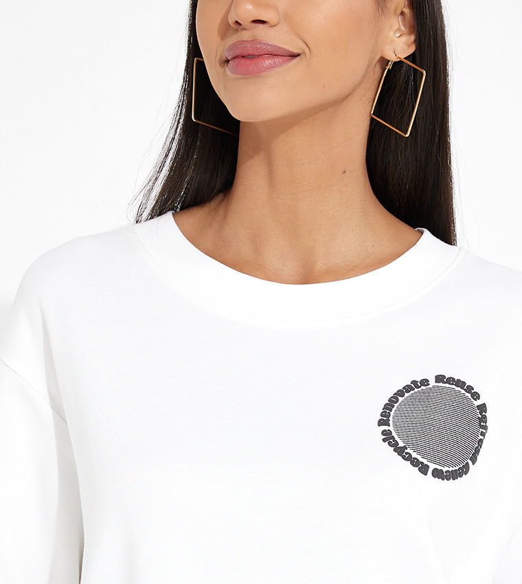 RECIRCLE GRAPHIC T-SHIRT_WHITE
