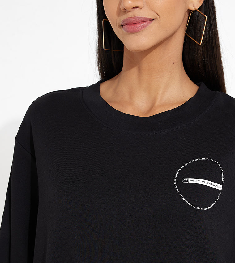 RECIRCLE GRAPHIC T-SHIRT_BLACK