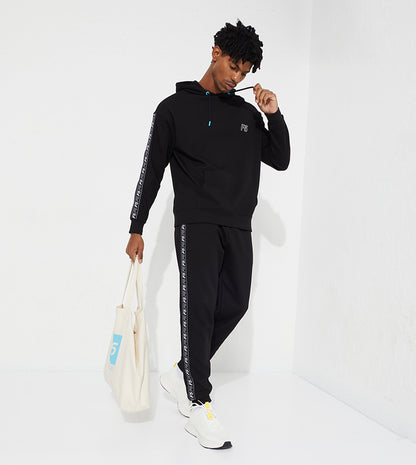 SIDE TAPE HOODIE_BLACK