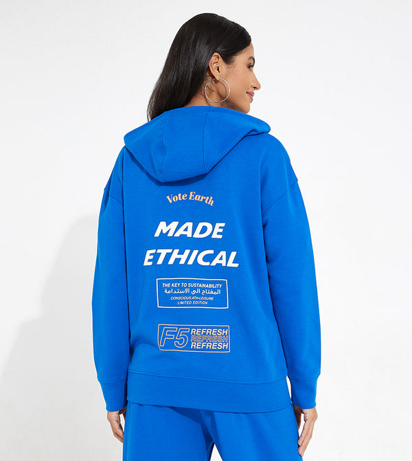 MADE ETHICAL ZIP-UP HOODIE_BLUE