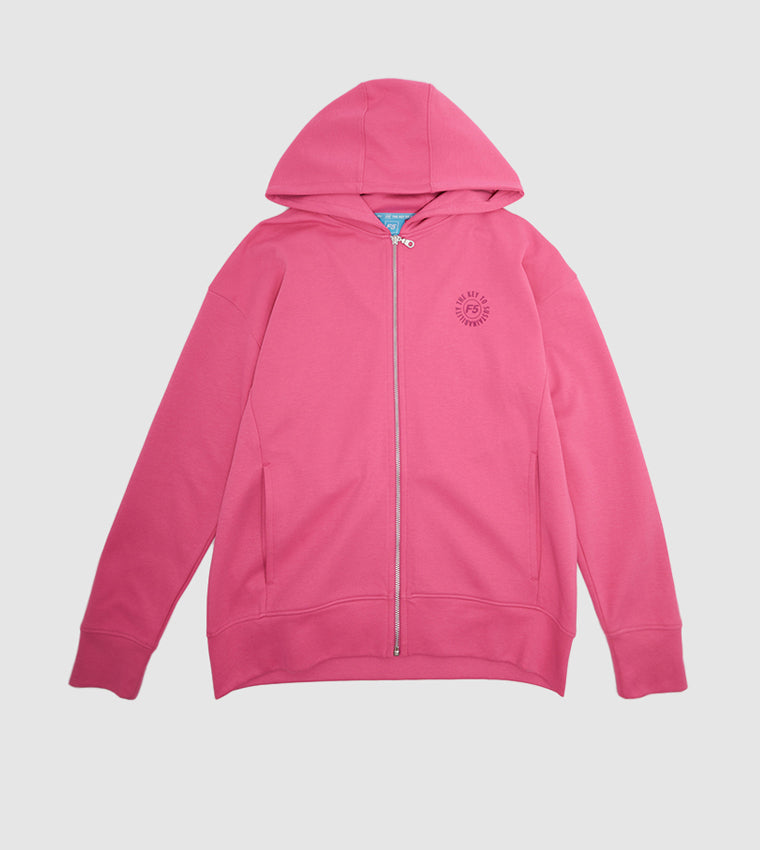 MADE ETHICAL ZIP-UP HOODIE_PINK
