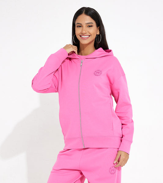 MADE ETHICAL ZIP-UP HOODIE_PINK
