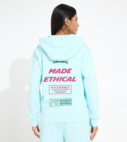 MADE ETHICAL ZIP-UP HOODIE_AQUA