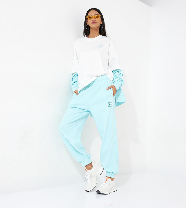 CONTRAST JOGGERS_AQUA