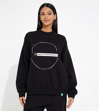 RECIRCLE GRAPHIC SWEATSHIRT_WHITE