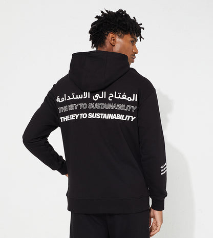 ZIP-UP GRAPHIC HOODIE_BLACK