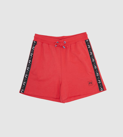 SIDE TAPE CASUAL FIT SHORTS_RED
