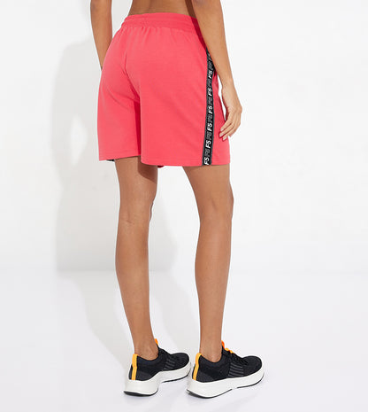 SIDE TAPE CASUAL FIT SHORTS_RED