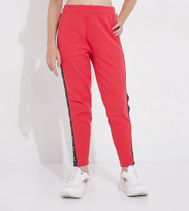 KIDS SIDE TAPE JOGGER_RED