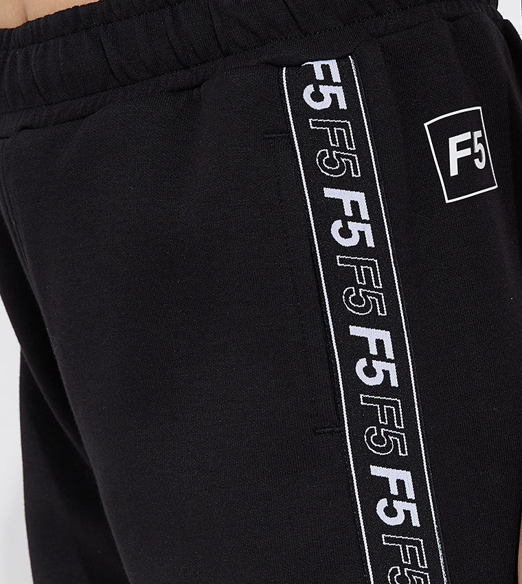 KIDS SIDE TAPE JOGGER_BLACK