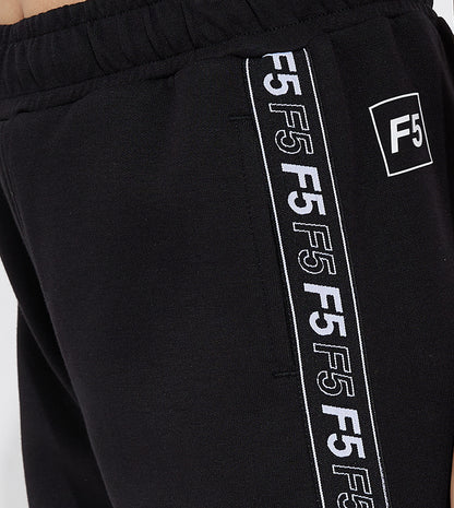 KIDS SIDE TAPE JOGGER_BLACK