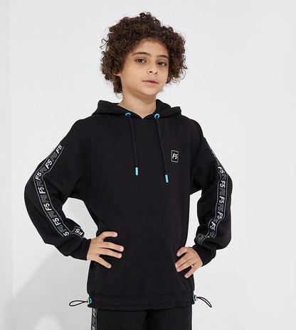 KIDS SIDE TAPE SWEATSHIRT_BLACK