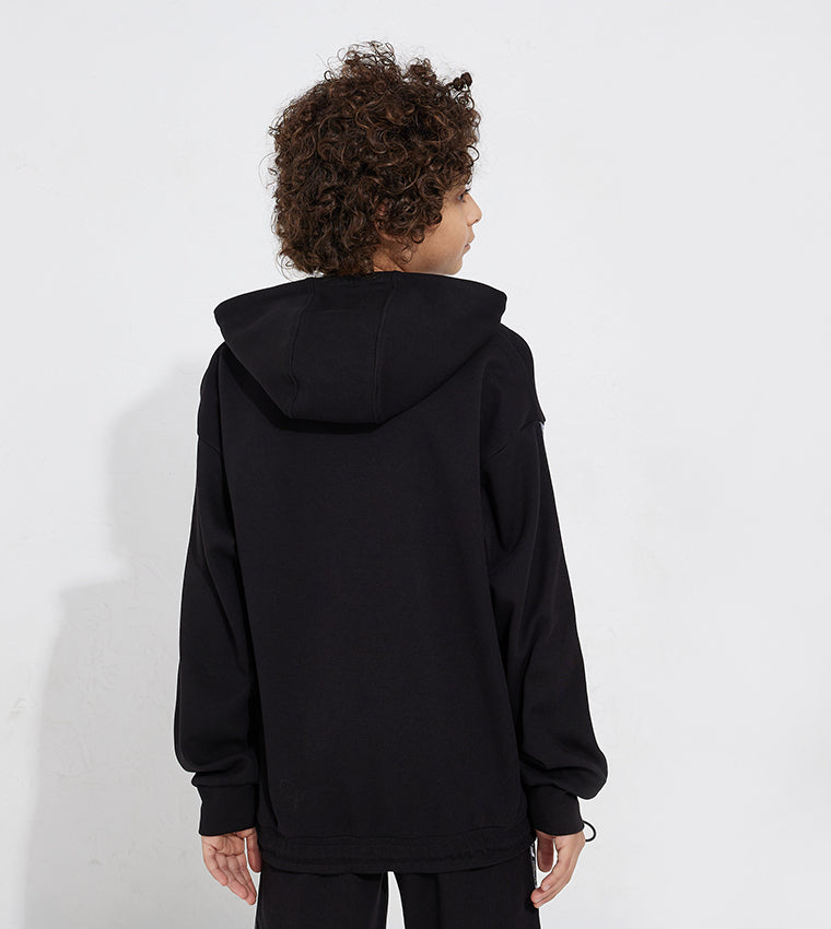 KIDS SIDE TAPE SWEATSHIRT_BLACK