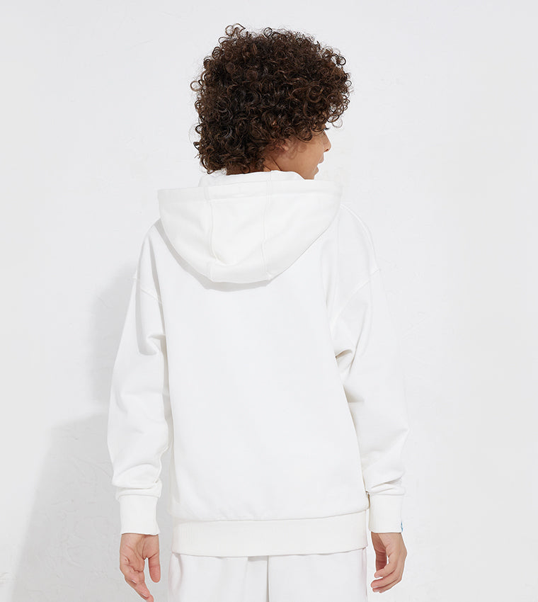 KIDS VOTE EARTH HOODIE_ECRU