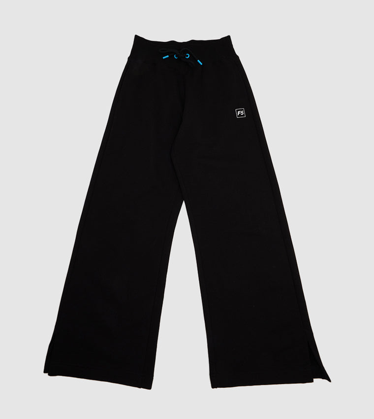 HIGH WAIST WIDE LEG JOGGER_BLACK